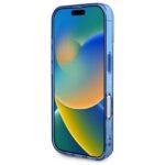 Coque Guess IML Peony On 4G Background MagSafe pour iPhone 16 - Blue – Image 2