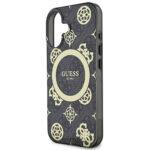 Coque Guess IML Peony On 4G Background MagSafe pour iPhone 16 - Black – Image 5