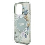 Coque Guess IML Flower & Tonal Circle MagSafe pour iPhone 16 Pro - Green – Image 5