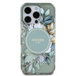 Coque Guess IML Flower & Tonal Circle MagSafe pour iPhone 16 Pro - Green – Image 3