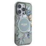 Coque Guess IML Flower & Tonal Circle MagSafe pour iPhone 16 Pro - Green – Image 4