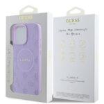 Coque Guess Saffiano Peony Classic Logo MagSafe pour iPhone 16 Pro Max - Purple – Image 6