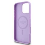 Coque Guess Saffiano Peony Classic Logo MagSafe pour iPhone 16 Pro Max - Purple – Image 5