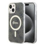 Coque Guess IML 4G MagSafe pour iPhone 15 - Brown
