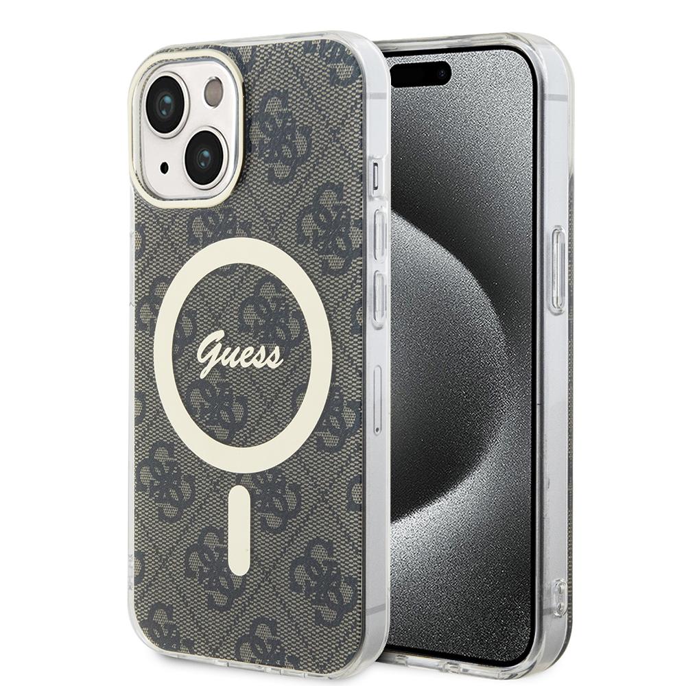 1584877 Coque Guess IML 4G MagSafe pour iPhone 15 - Brown – Image 1