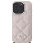 Coque Guess Quilted Metal Logo pour iPhone 16 Pro - Pink – Image 2