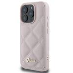 Coque Guess Quilted Metal Logo pour iPhone 16 Pro Max - Pink – Image 4