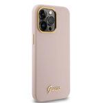 Coque Guess Silicone Logo Strass 4G pour iPhone 15 Pro Max - Light Pink – Image 2