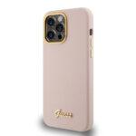 Coque Guess Silicone Logo Strass 4G pour iPhone 15 Pro Max - Light Pink – Image 4