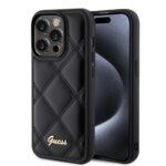 Coque Guess Quilted Metal Logo pour iPhone 15 Pro Max - Black