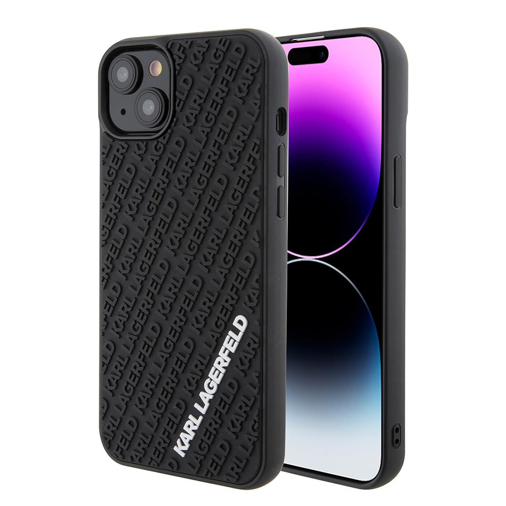 1605169 Coque Karl Lagerfeld 3D Design pour iPhone 15 Plus - Rubber Multi Logo – Image 1