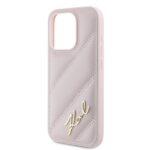 Coque Karl Lagerfeld Diagonal Quilted Script pour iPhone 15 Pro - Pink – Image 2