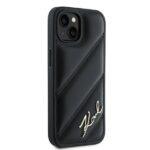 Coque Karl Lagerfeld Diagonal Quilted Script pour iPhone 15 - Black – Image 6