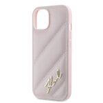 Coque Karl Lagerfeld Diagonal Quilted Script pour iPhone 15 - Pink – Image 2
