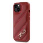 Coque Karl Lagerfeld Diagonal Quilted Script pour iPhone 15 - Red – Image 5