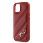 Coque Karl Lagerfeld Diagonal Quilted Script pour iPhone 15 - Red – Image 2
