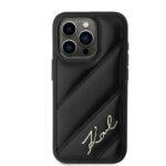 Coque Karl Lagerfeld Diagonal Quilted Script pour iPhone 15 Pro Max - Black – Image 3