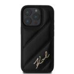 Coque Karl Lagerfeld Diagonal Quilted Script pour iPhone 16 Pro Max - Black – Image 3