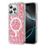 Coque Techsuit Sparkly Glitter MagSafe pour iPhone 16 Pro - Pink