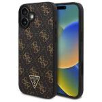 Coque Guess Hardcase 4G Triangle Metal Logo pour iPhone 16 - Black
