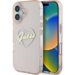 Coque Guess Hardcase IML Heart pour iPhone 16 - Pink