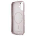 Coque Karl Lagerfeld Leather MagSafe pour iPhone 16 - Pink FW Metal Plate – Image 3