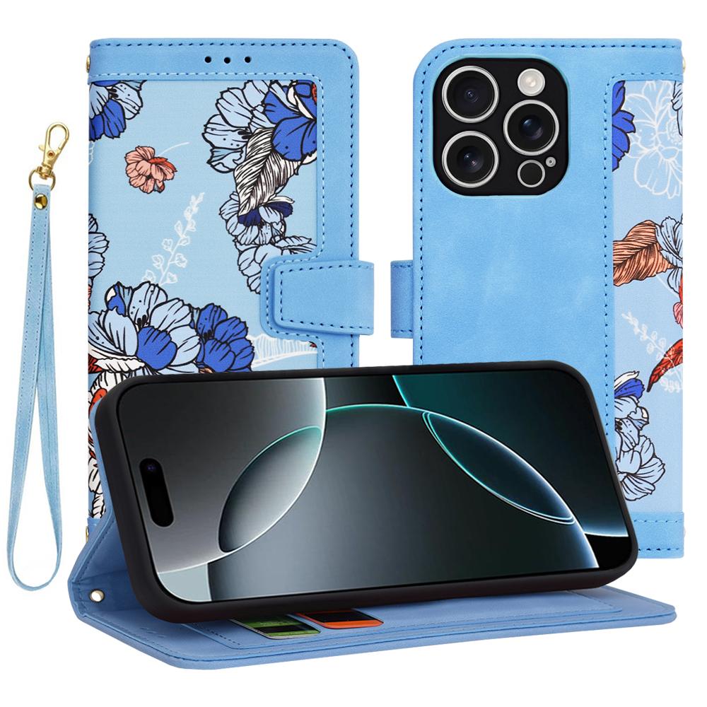 1668979 Étui portefeuille Techsuit FlipCraft pour iPhone 16 Pro - Vibrant Blue – Image 1