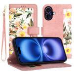 Étui portefeuille Techsuit FlipCraft pour iPhone 16 - Sweetheart Pink