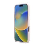 Coque Guess Silicone Script Metal Logo & Frame pour iPhone 16 Pro - Pink – Image 2