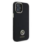 Coque Guess Silicone Logo Strass 4G pour iPhone 16 - Black – Image 4