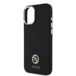 Coque Guess Silicone Logo Strass 4G pour iPhone 16 - Black – Image 5
