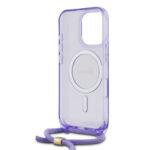 Coque Guess IML Crossbody Cord Script MagSafe avec cordon pour iPhone 16 Pro - Purple – Image 4