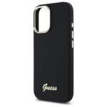 Coque Guess Silicone Script Metal Logo & Frame pour iPhone 16 Plus - Black – Image 5