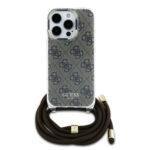 Coque Guess Crossbody Cord 4G Print avec cordon pour iPhone 16 Pro - Brown – Image 2