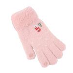 Gants pour écran tactile Techsuit (ST0011) en fourrure de vison, taille 21 cm   - Pink – Image 2