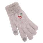 Gants pour écran tactile Techsuit (ST0011) en fourrure de vison, taille 21 cm   - Grey – Image 2