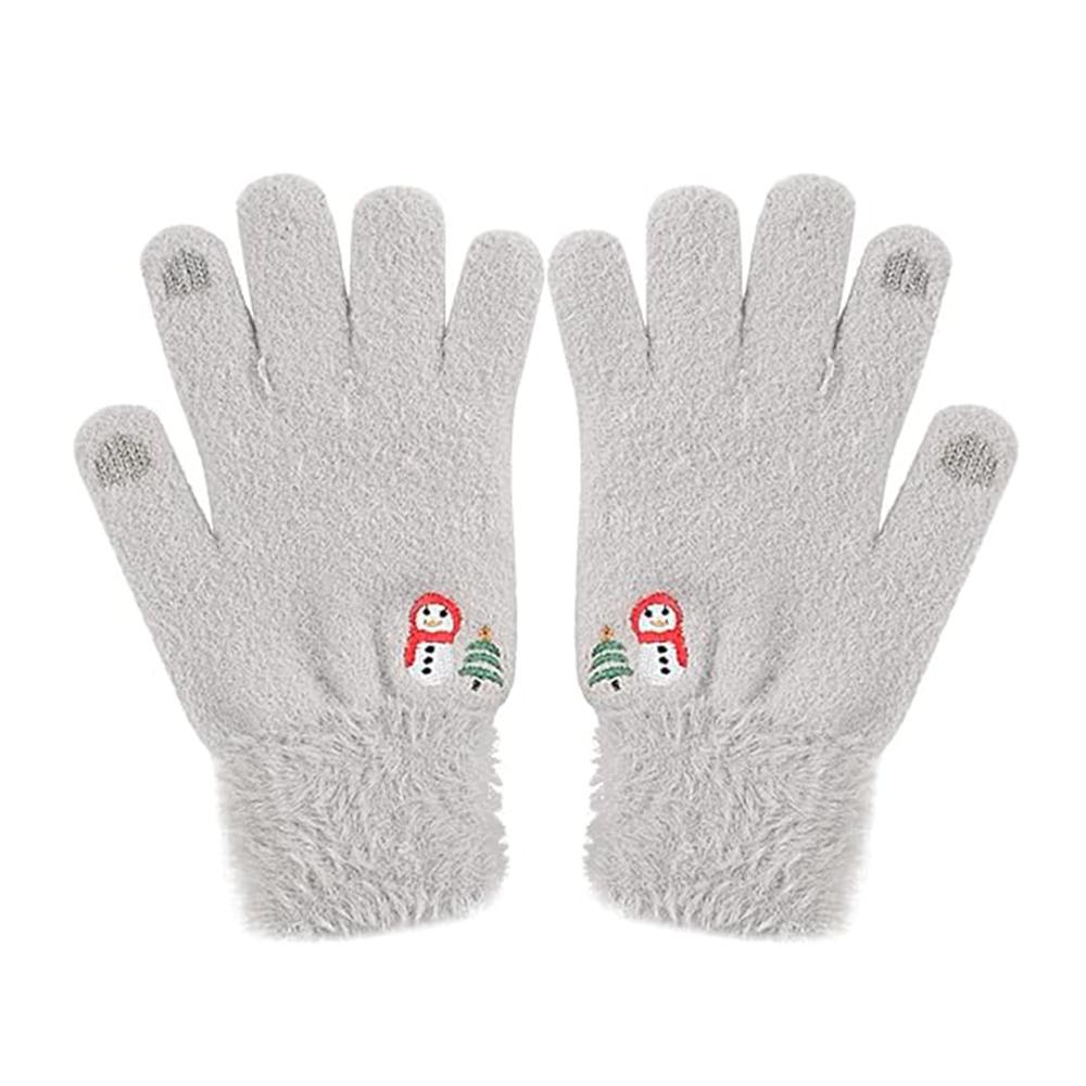 1774339 Gants pour écran tactile Techsuit (ST0011) en fourrure de vison, taille 21 cm - Grey – Image 1