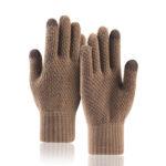 Gants pour écran tactile Techsuit (ST0013) en acrylique, taille 22 cm   - Coffee