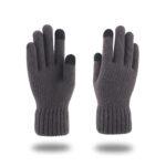 Gants pour écran tactile Techsuit (ST0012) en laine d'alpaga, taille 22 cm   - Dark Grey