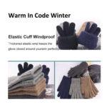 Gants pour écran tactile Techsuit (ST0012) en laine d'alpaga, taille 22 cm   - Dark Grey – Image 2