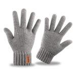 Gants pour écran tactile iWarm (ST0016) en laine d'alpaga, taille 22 cm   - Grey