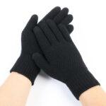 Gants pour écran tactile Techsuit (ST0013) en acrylique, taille 22 cm   - Black – Image 6