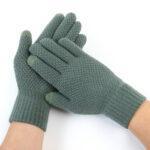 Gants pour écran tactile Techsuit (ST0013) en acrylique, taille 22 cm   - Green – Image 5