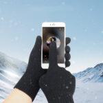 Gants pour écran tactile Techsuit (ST0013) en acrylique, taille 22 cm   - Coffee – Image 3