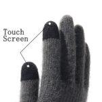 Gants pour écran tactile Techsuit (ST0013) en acrylique, taille 22 cm   - Coffee – Image 2