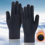 Gants pour écran tactile Techsuit (ST0013) en acrylique, taille 22 cm   - Coffee – Image 4