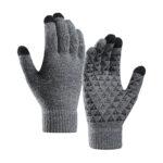 Gants pour écran tactile iWarm (ST0018) en laine de qualité supérieure, taille 21 cm   - Grey