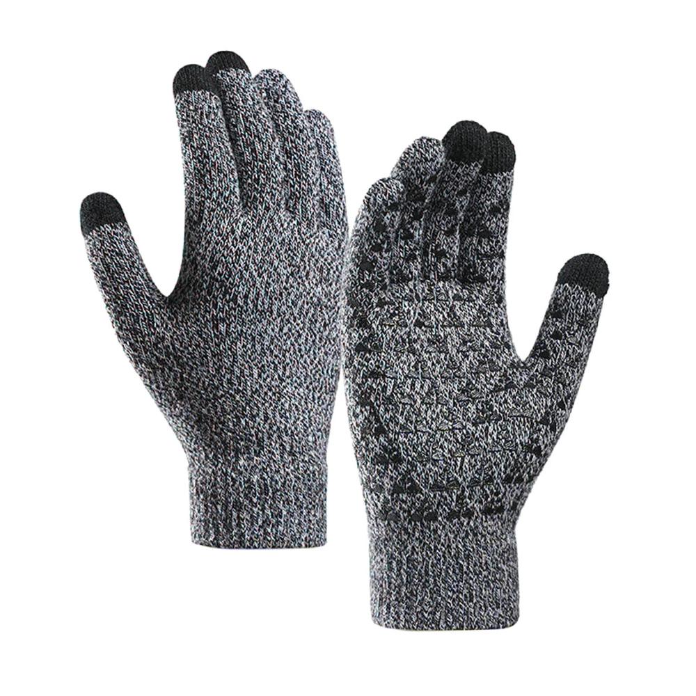 1778899 Gants pour écran tactile iWarm (ST0018) en laine de qualité supérieure, taille 21 cm - Black / Grey – Image 1