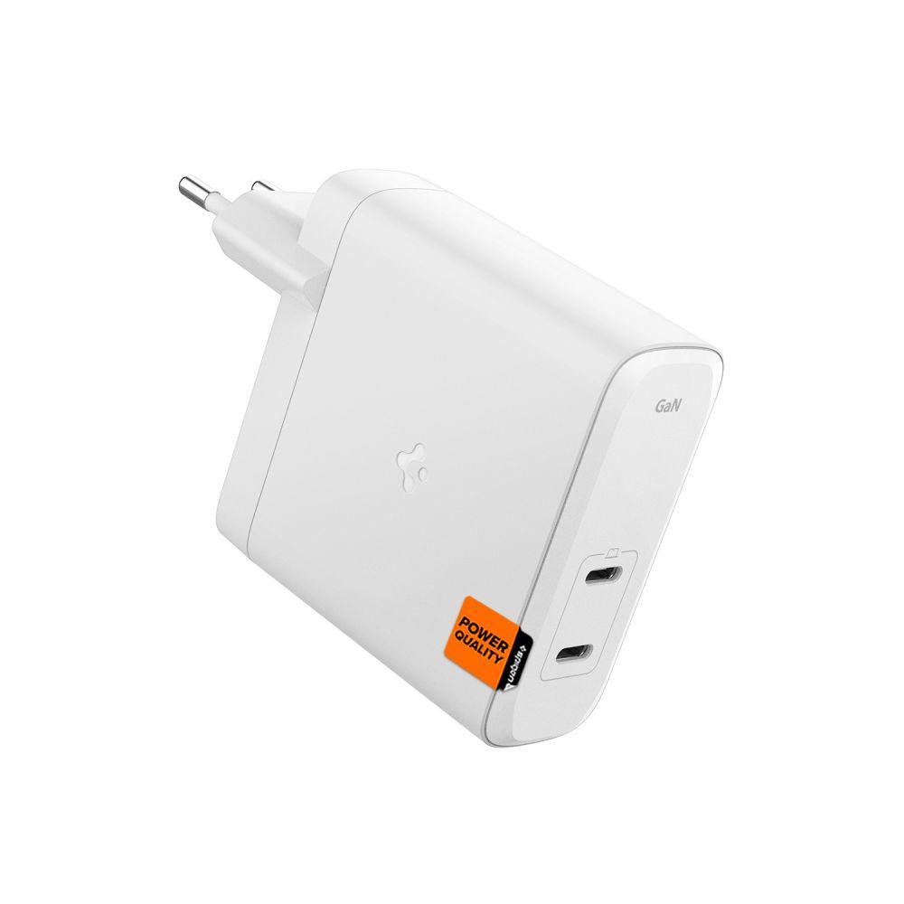 1805065 Chargeur mural Spigen Arcstation Pro (1402) Charge rapide, 2 x Type-C, GaN, 140W - White – Image 1