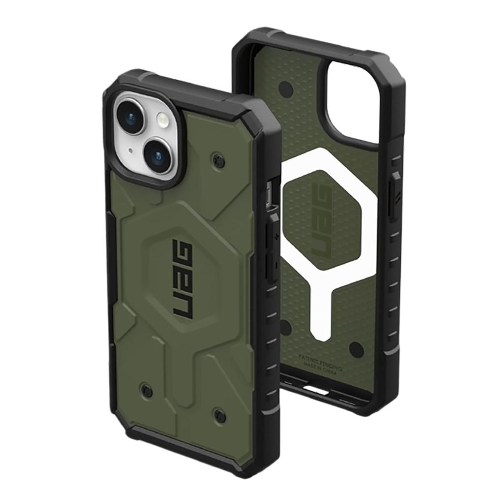 1829629 Coque UAG Pathfinder MagSafe pour iPhone 15 Plus - Olive Drab – Image 1